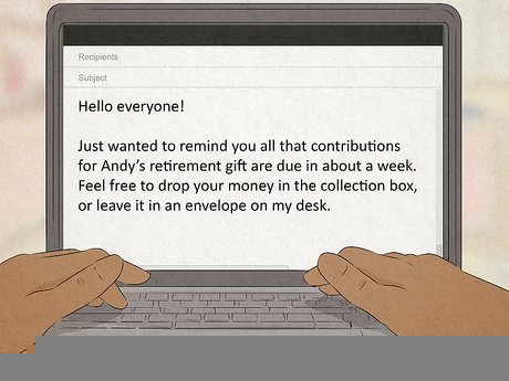 ask for contribution for farewell gift