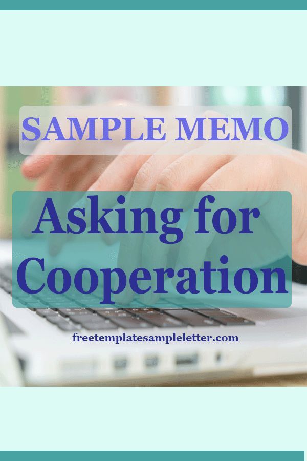 ask for cooperation