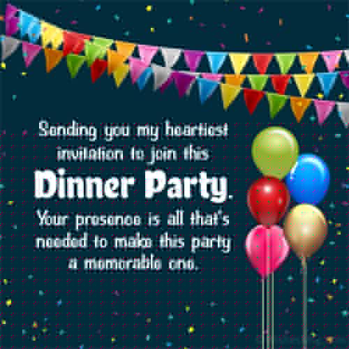 casual dinner invitation text message