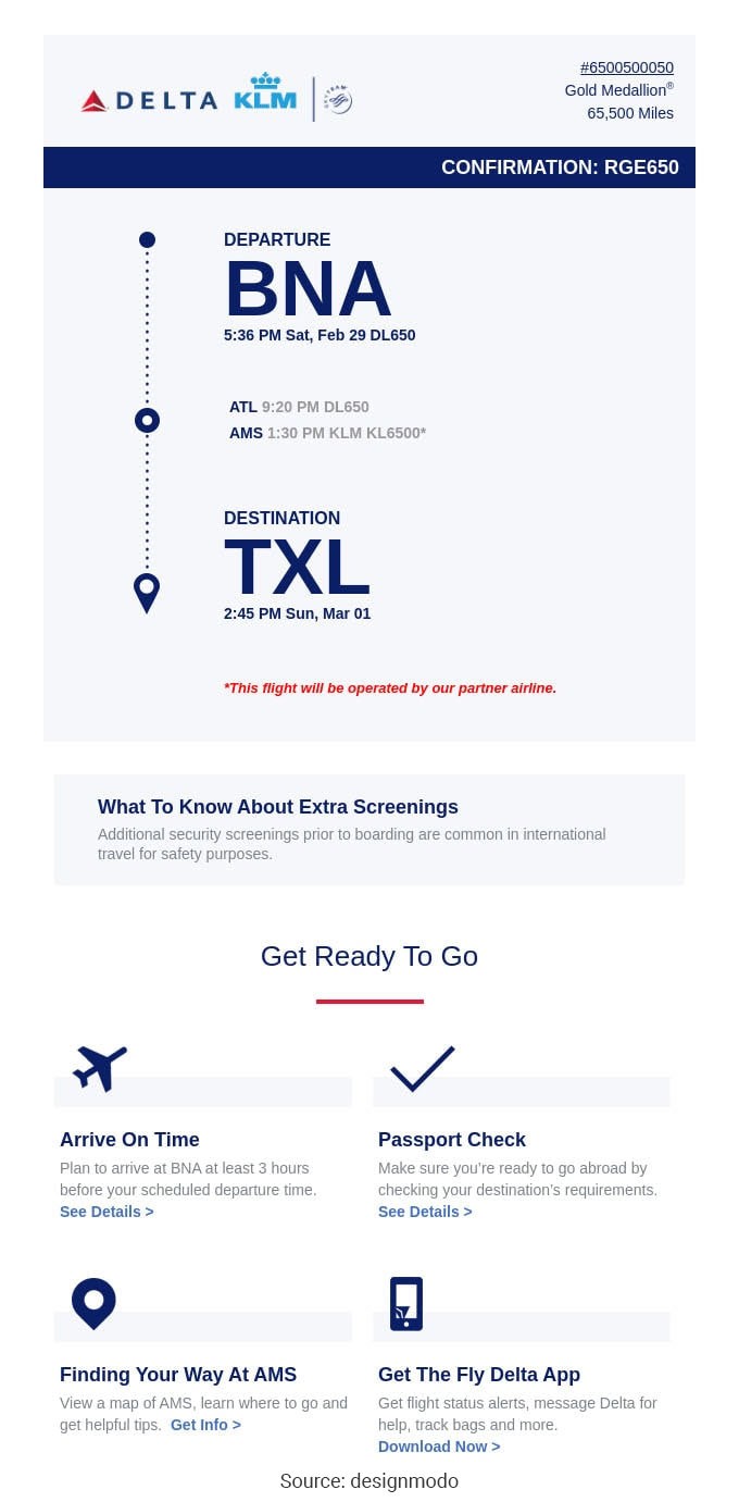 flight confirmation template