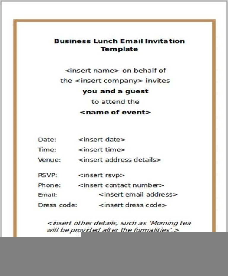 formal lunch invitation email