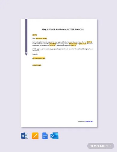 how to ask for approval from your boss sample