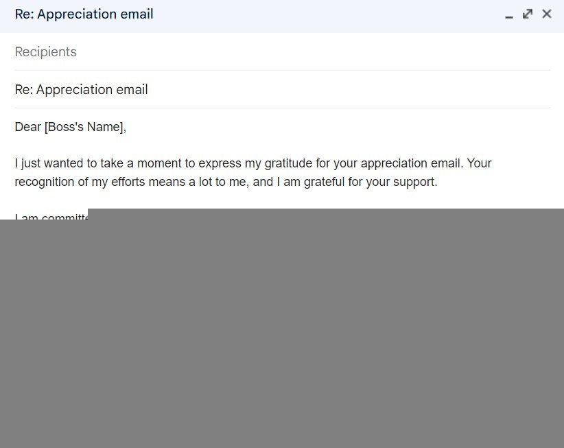 how to respond to appreciation email from manager