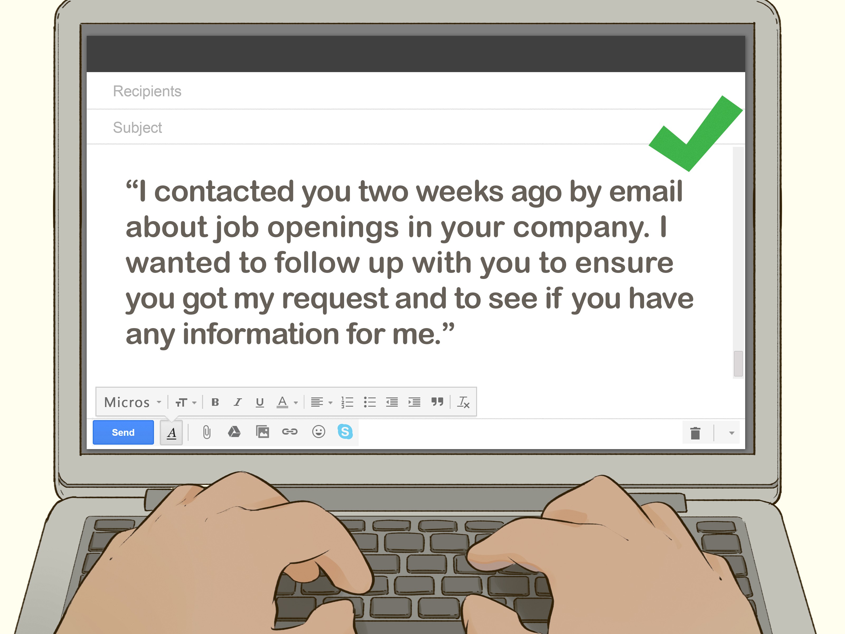 how to send an email asking for a job opportunity