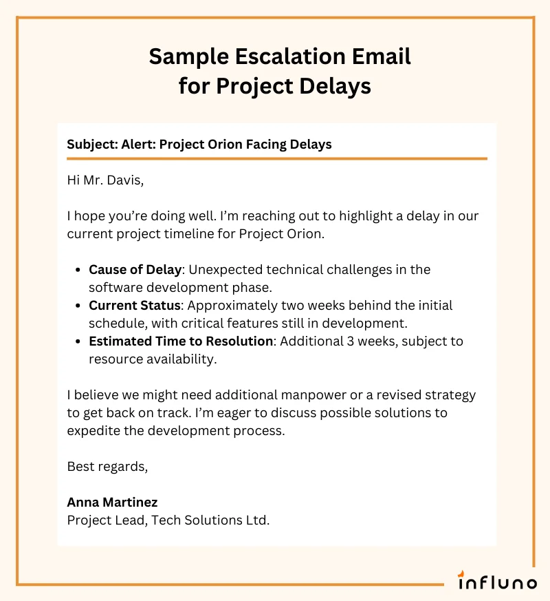 how to write an escalation email