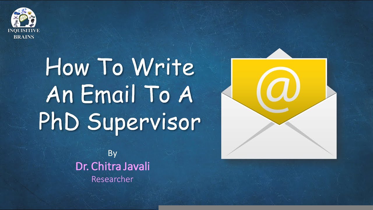 how to write email to supervisor for phd