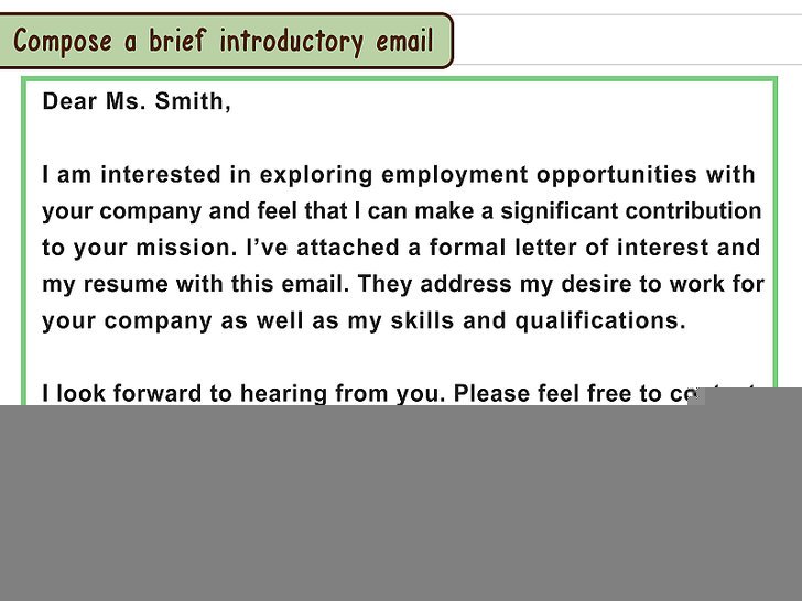 i am interested in this position email sample