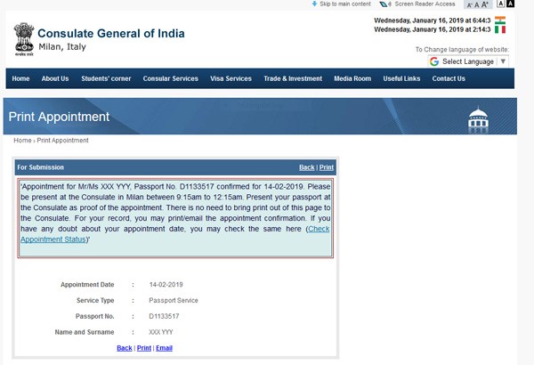 indian embassy milan email