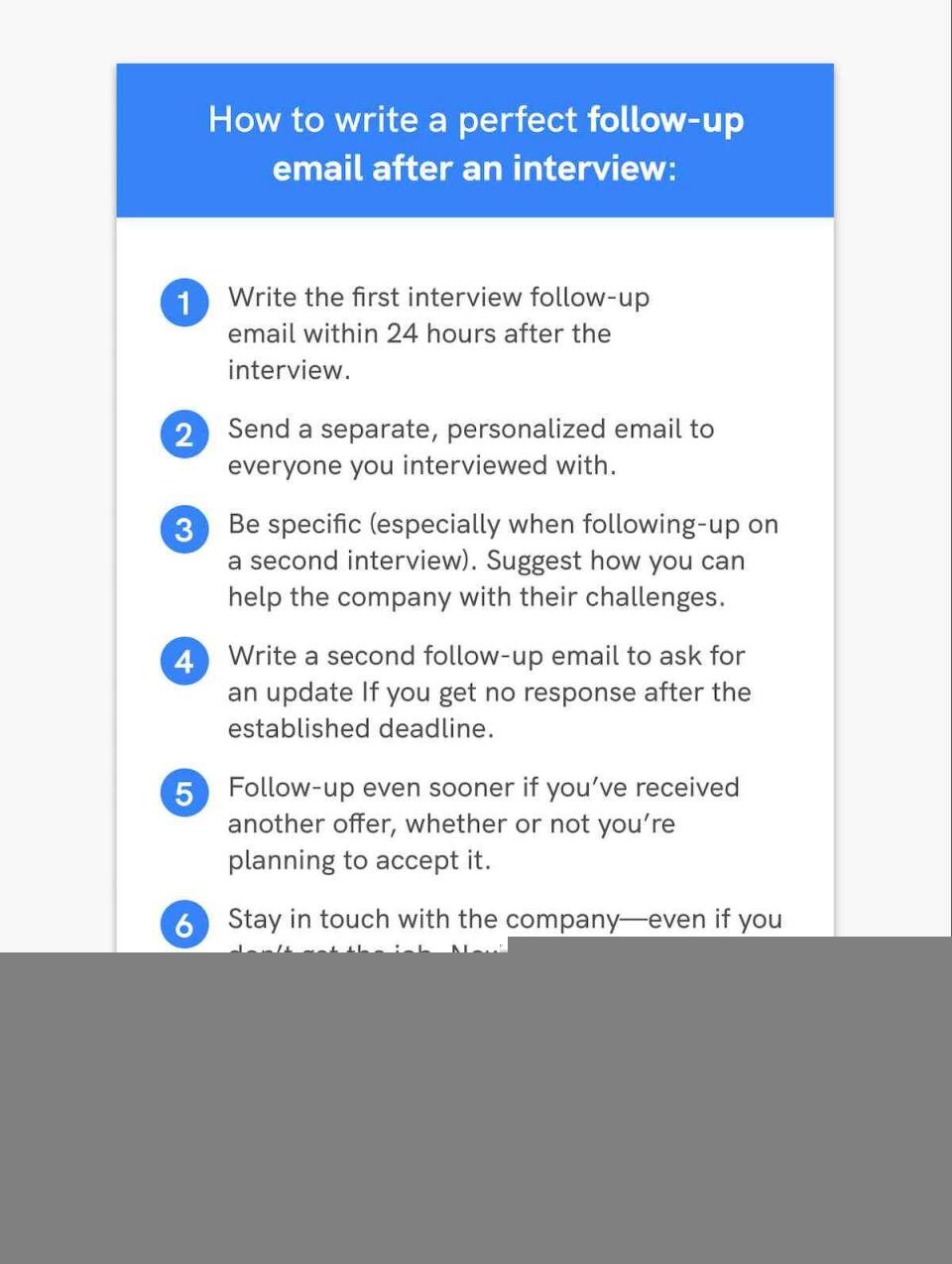 internal interview follow up email