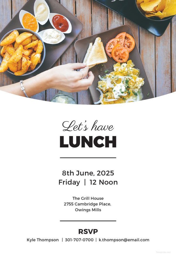 invitation for lunch to colleagues