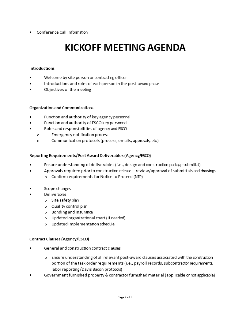 kick off meeting invitation