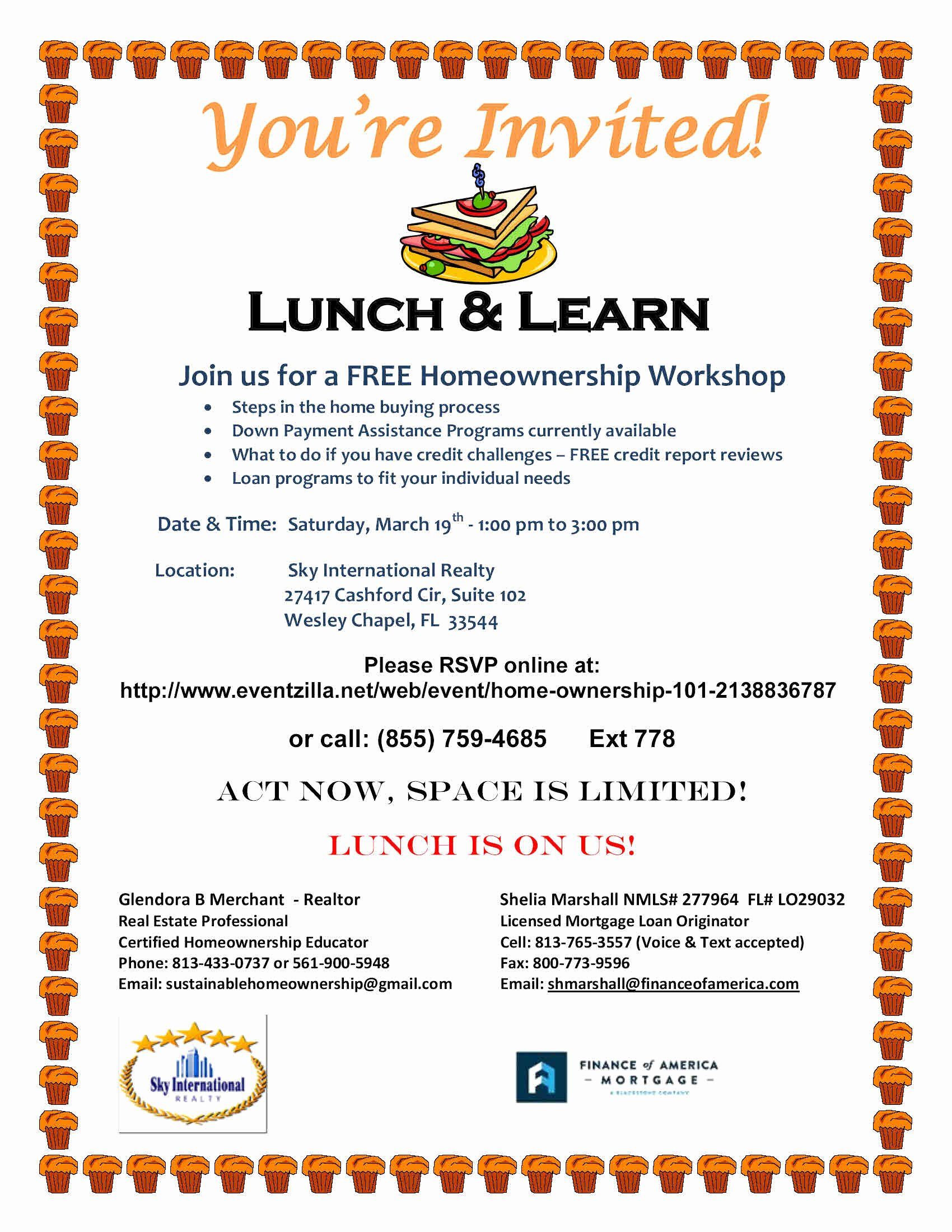 lunch and learn invitation email sample