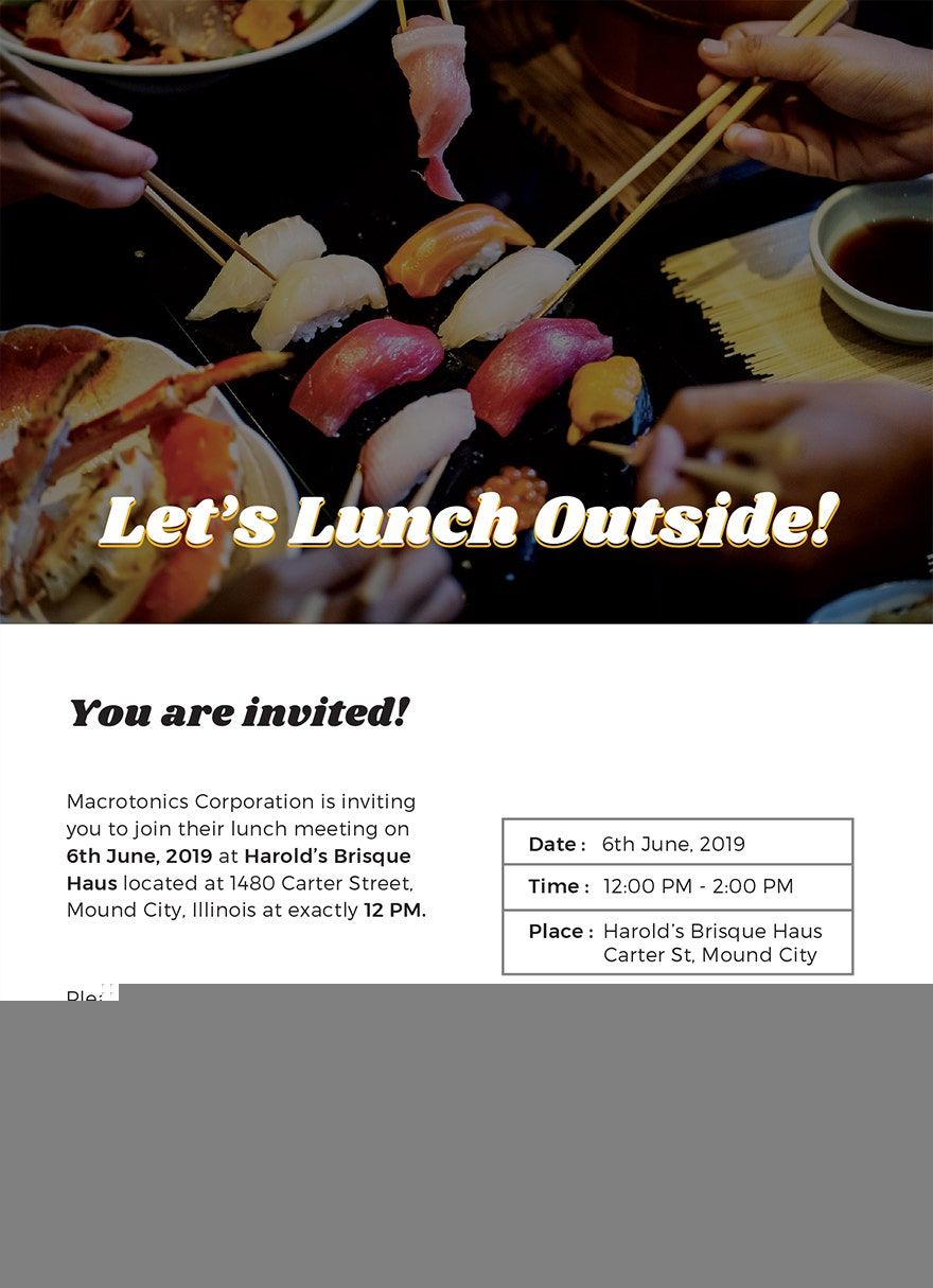 lunch invitation email