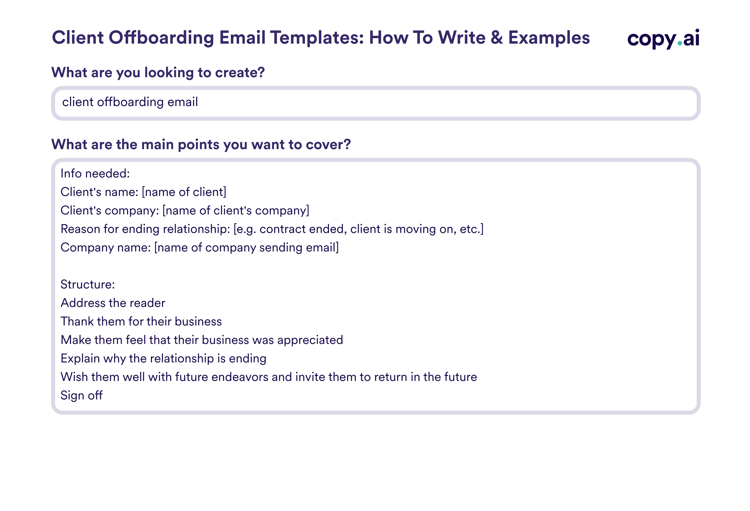 offboarding email template