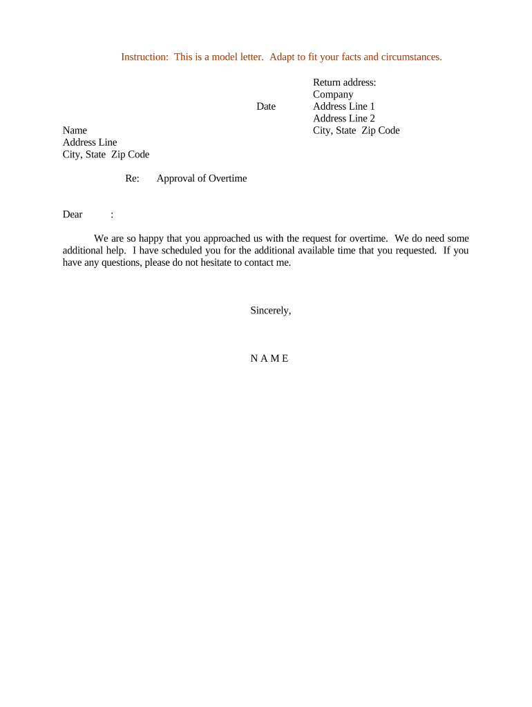 overtime approval request email