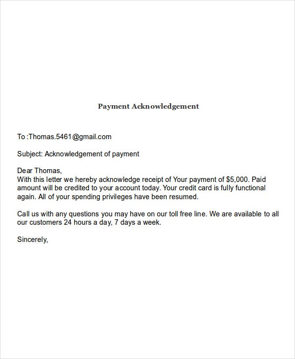 payment made email sample