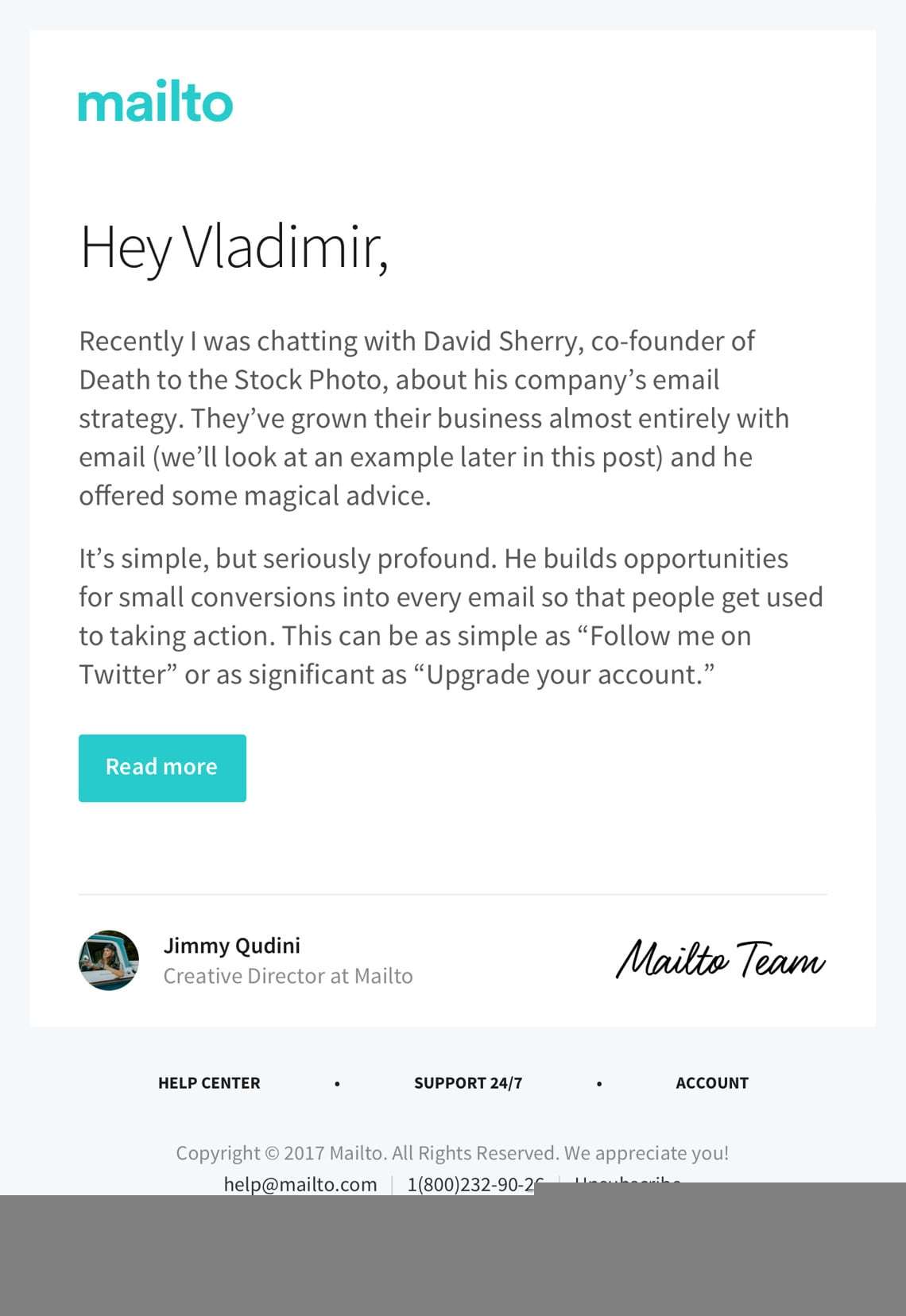 personal email templates