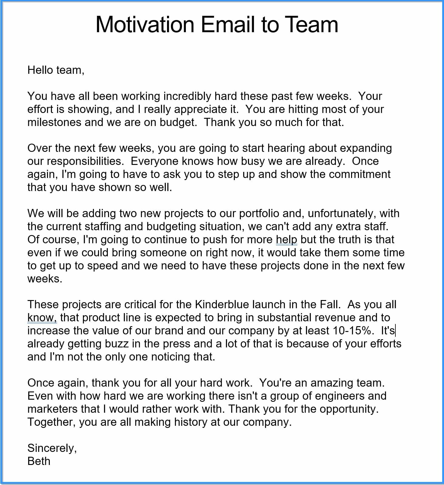 positive email examples