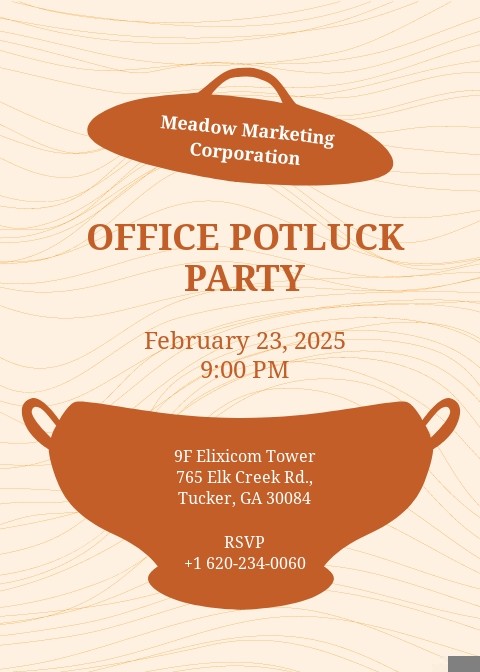 potluck email to employees template word