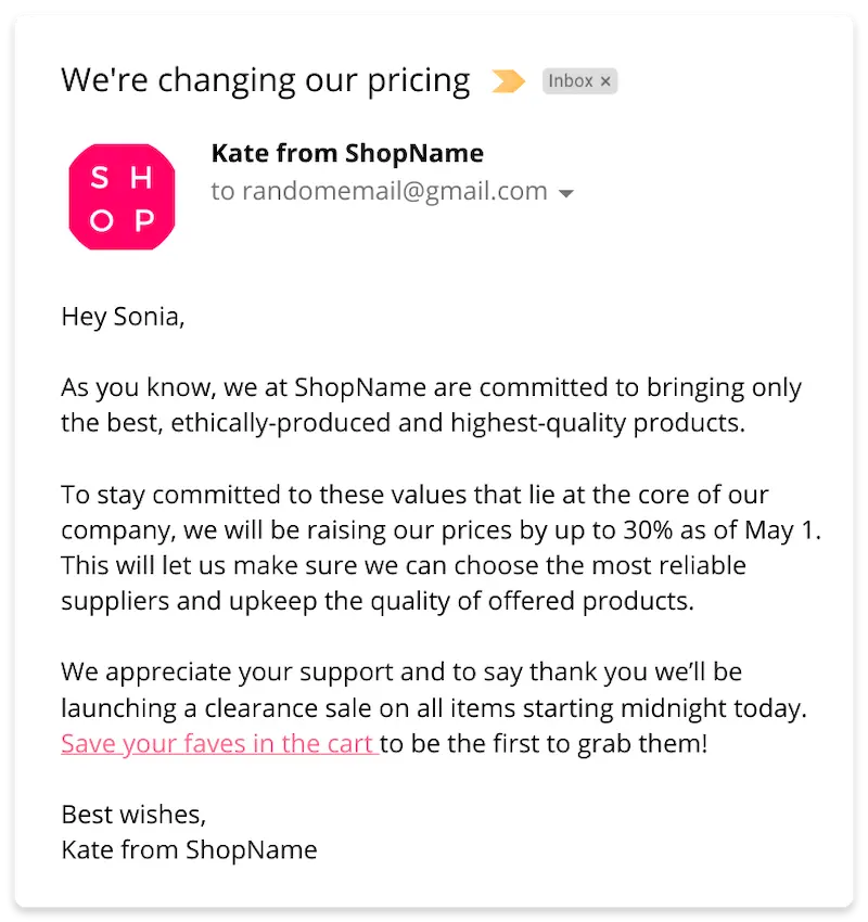 price negotiation email sample to supplier