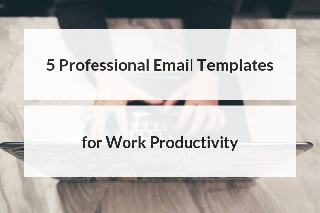 productivity email sample