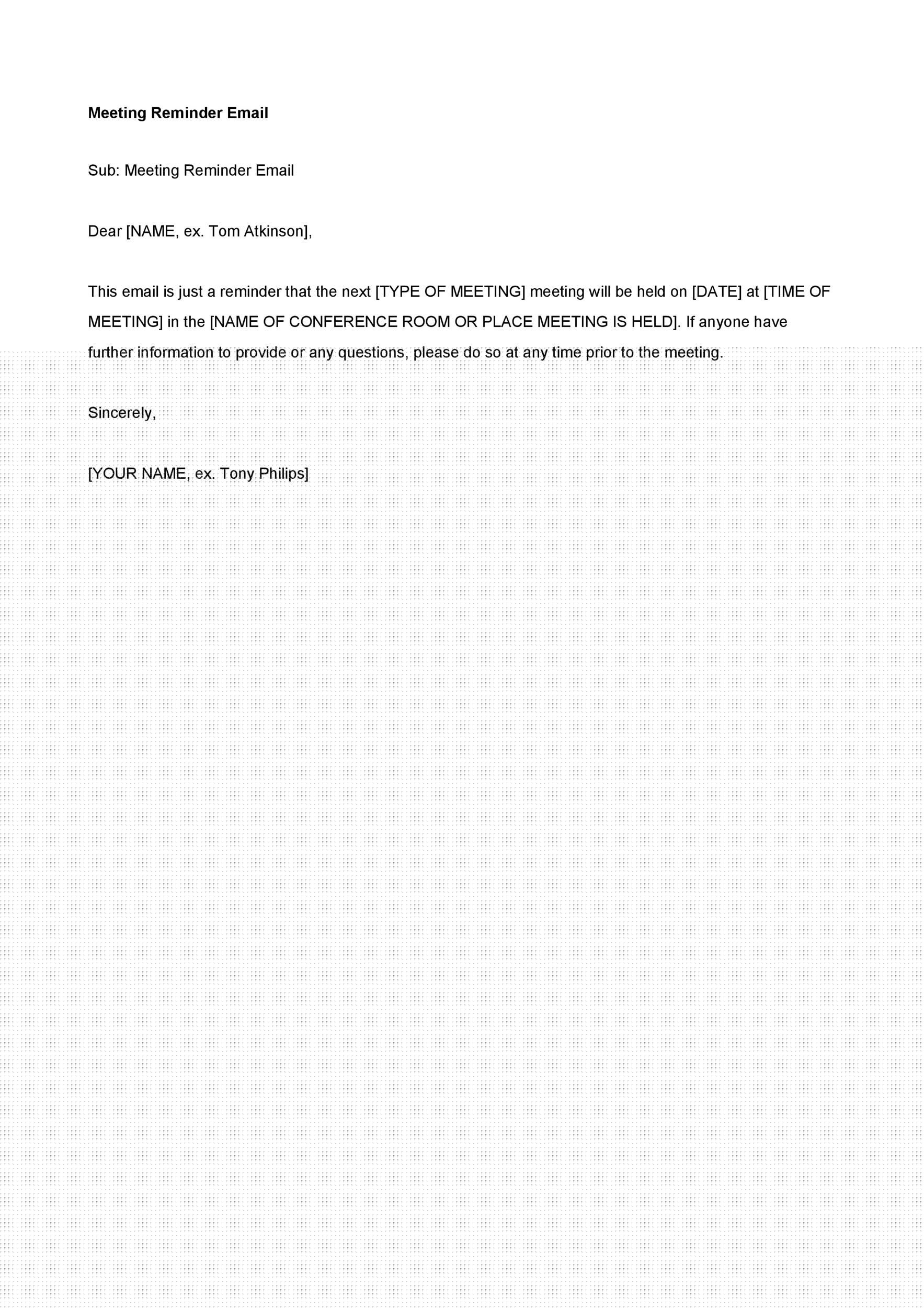 reminder letter to employee