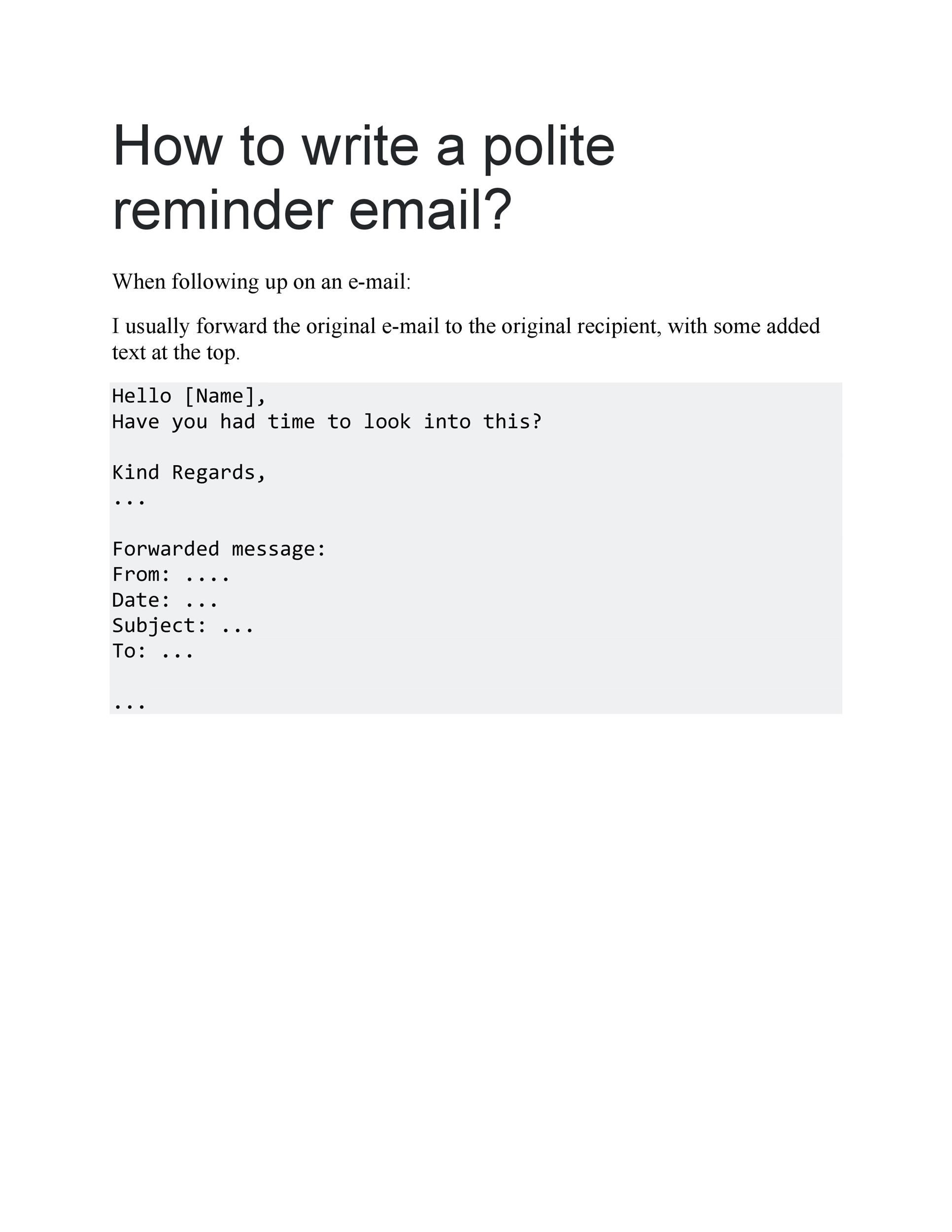 reply reminder email