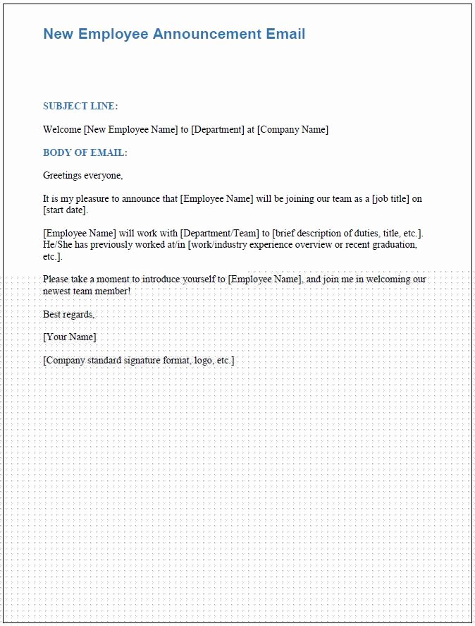 role transition email template
