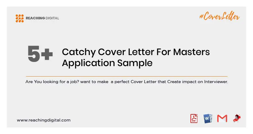 sample email for master application