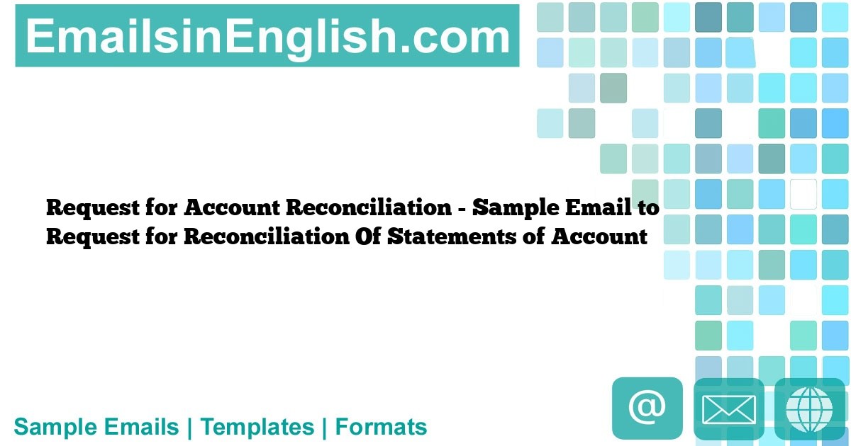 sample email for reconciliation of accounts