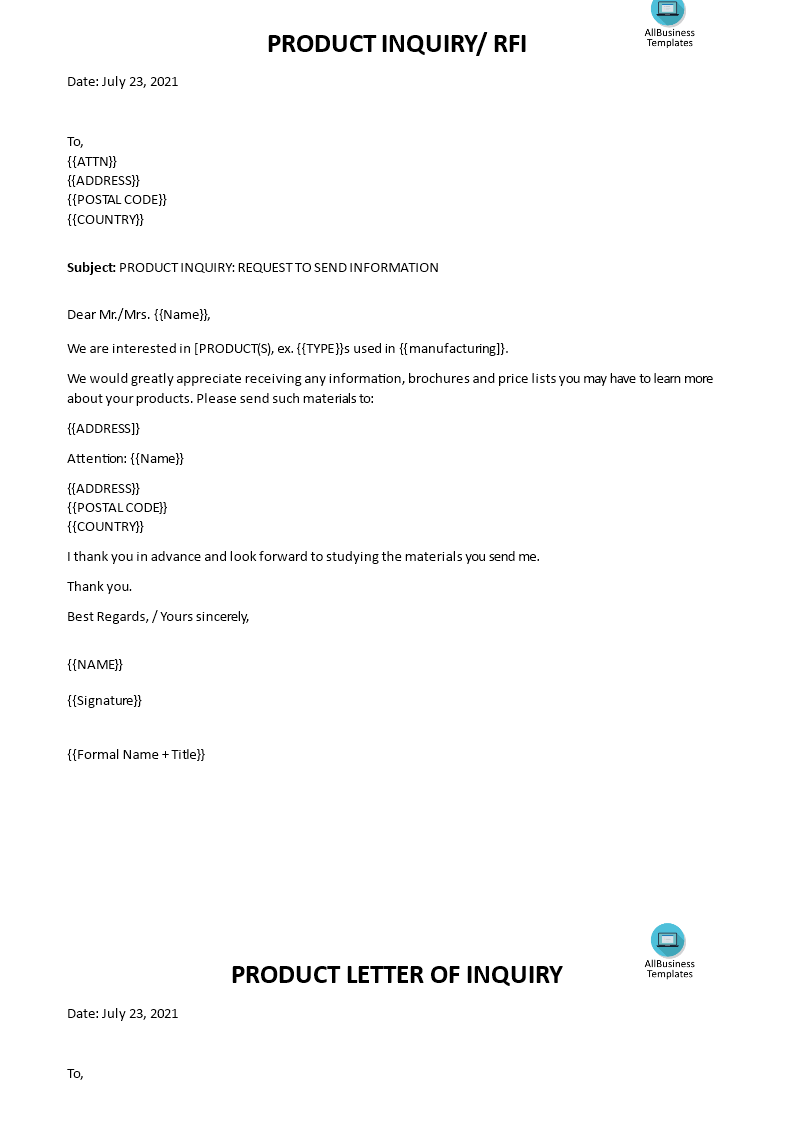 sample letter of request for product presentation