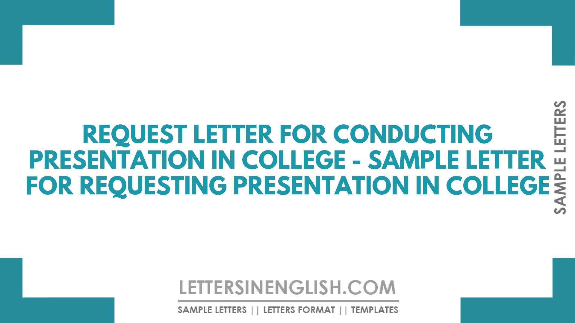 sample letter requesting for a presentation