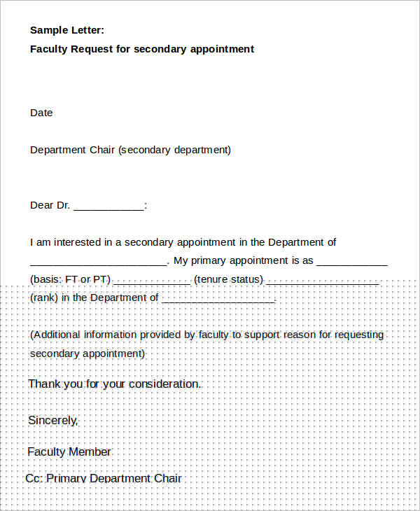 sample letter to embassy for appointment