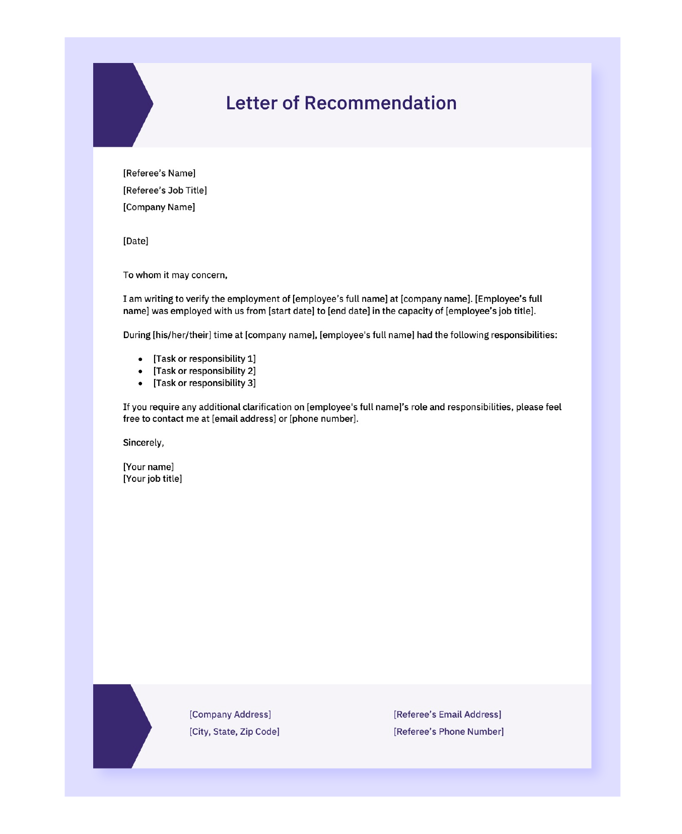 sample recommendation letter for replacement of employee