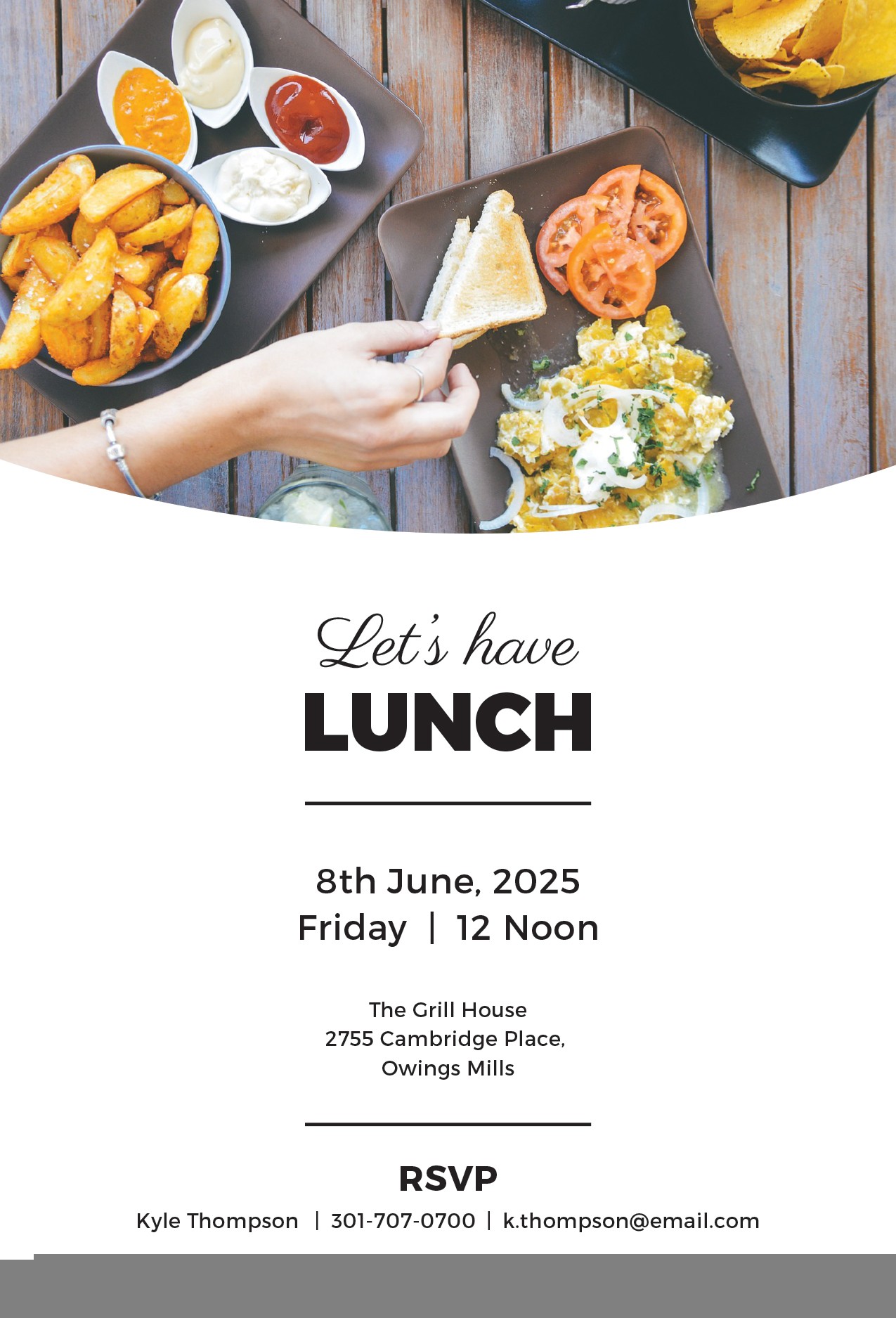 simple lunch invitation message to colleagues