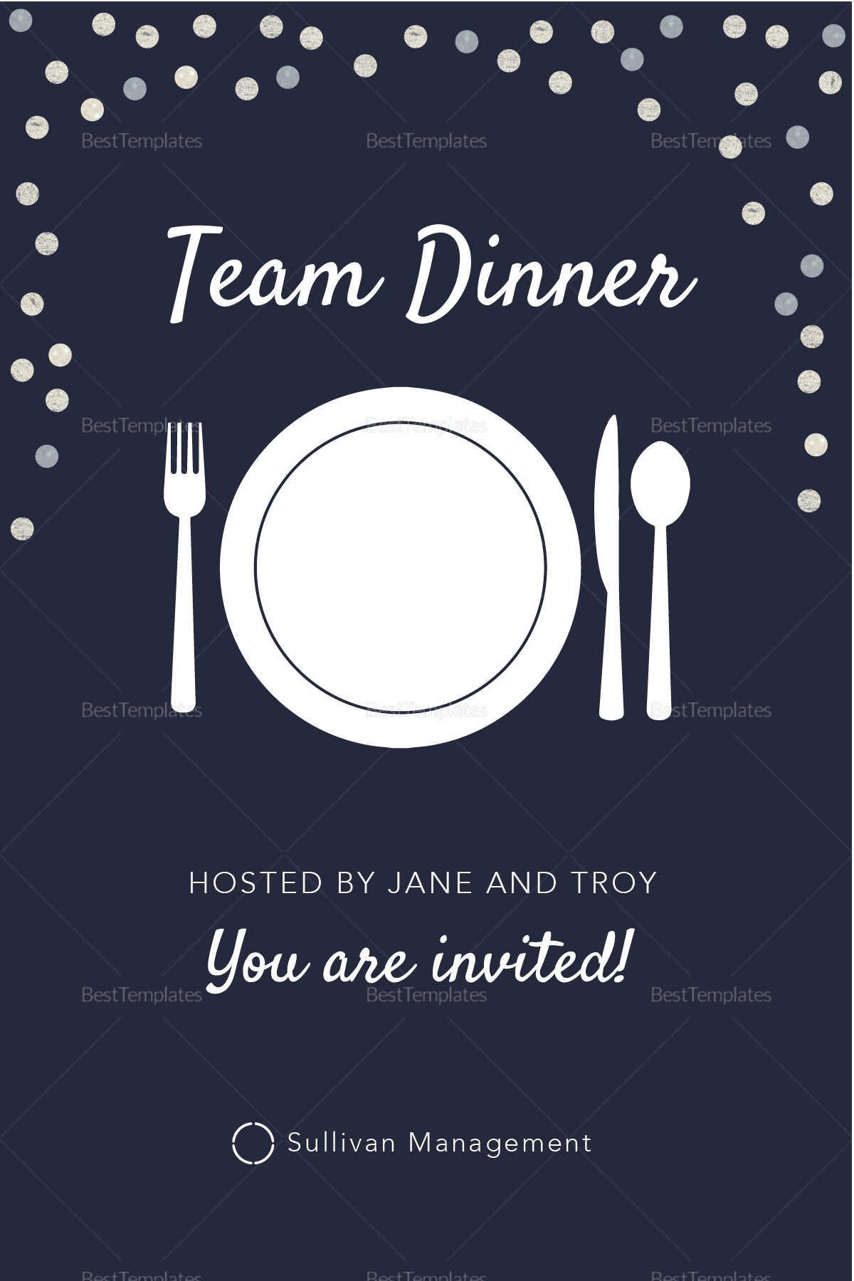 team dinner invitation email