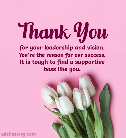 thank you reply to boss for appreciation